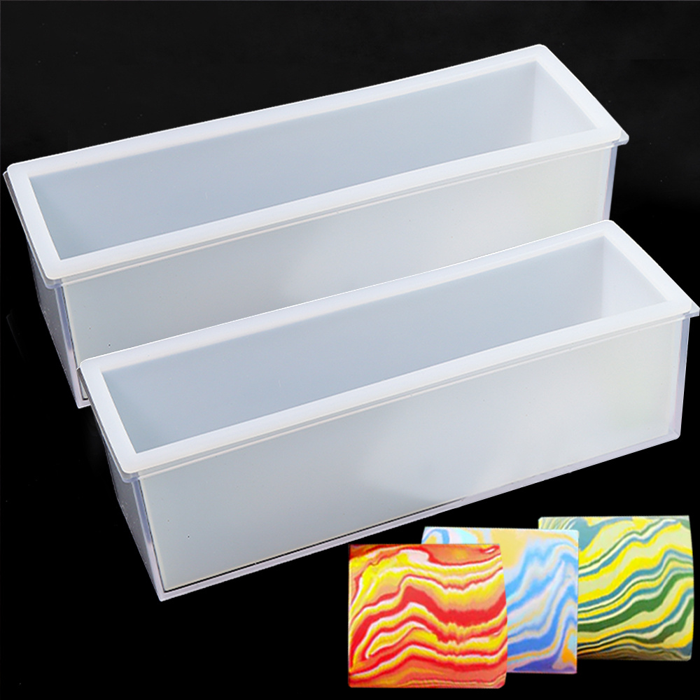 Soap Making Books - Caja de plástico transparente rectangular de