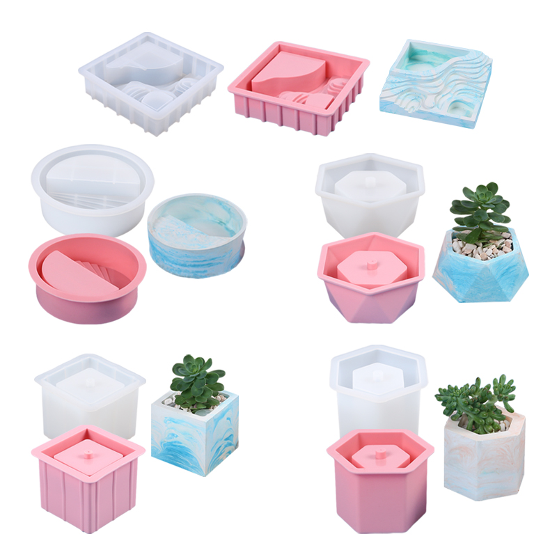 Soap Making Pot - Maceta suculenta, molde de silicona, macetero,