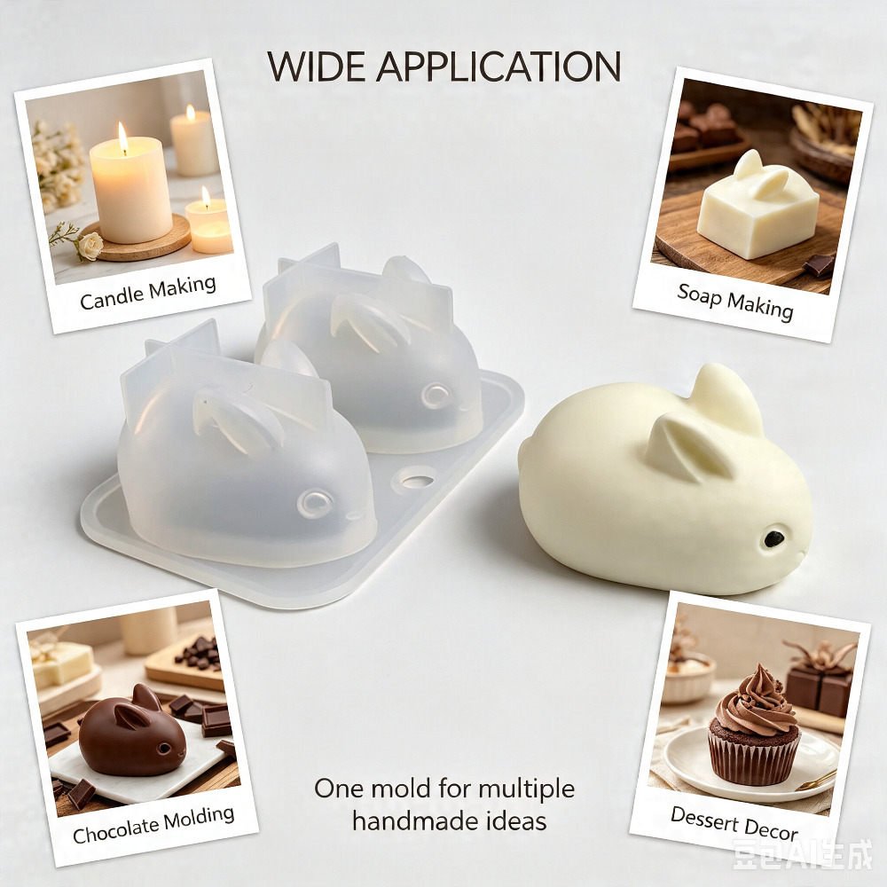 Molde de Silicona 3D de Conejo - Natural Making Soap reseña y precio