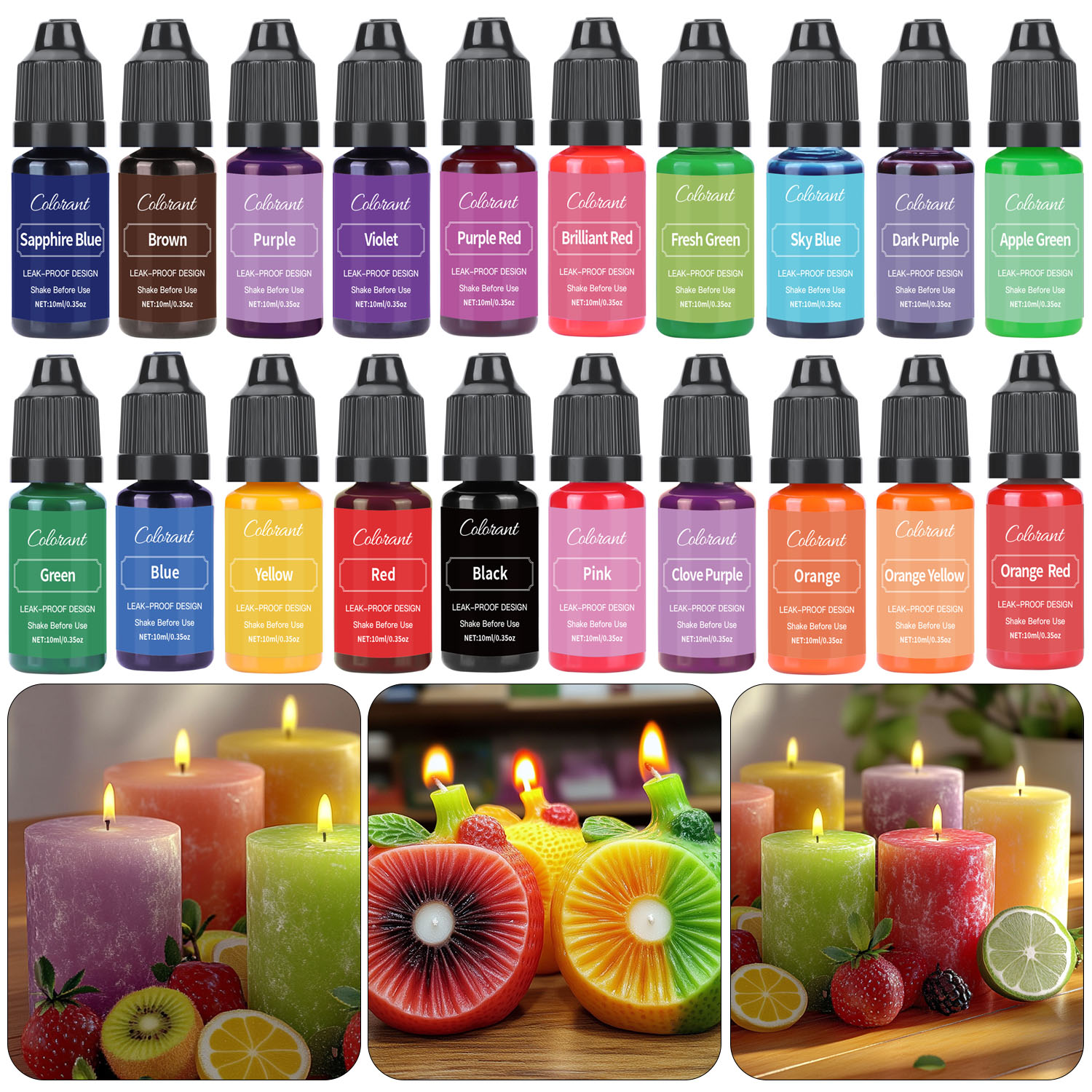 10ml vela tintes pigmento arom - Soap Making Lye reseña y precio